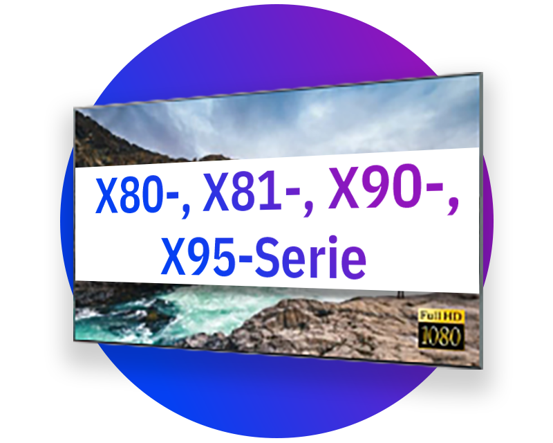 Sony displays met TV tuner (X80, X81, X90, X95 series)