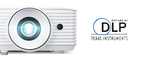 DLP een logo van Texas Instruments Technology op een projector