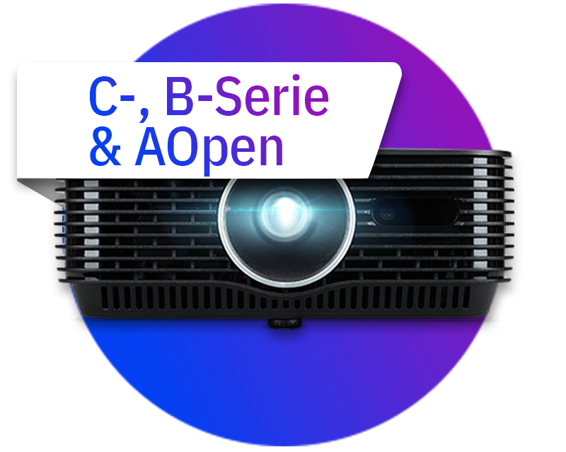 Acer mobiele projectoren (C-, B-serie & AOpen)