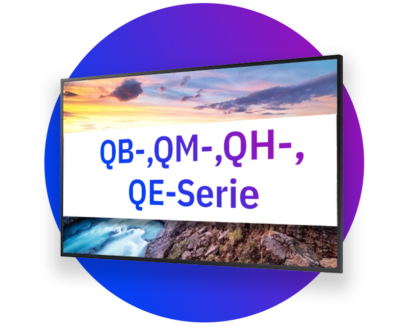 Professionele Samsung Standalone displays (QB, QM, QH, QE Series)